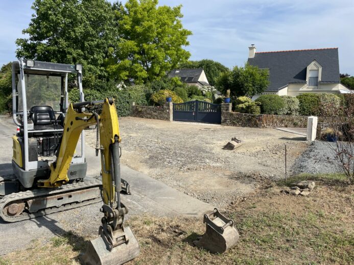Terrassement avant pose d'enrobé