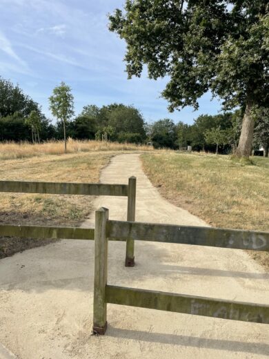 Réalisation d'allée en gravier fin