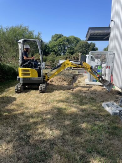 Creusement à la mini pelle