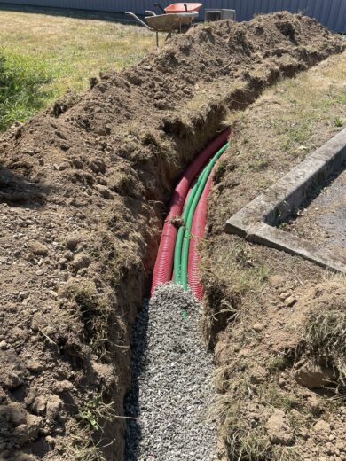 Gaines et cables enterrés
