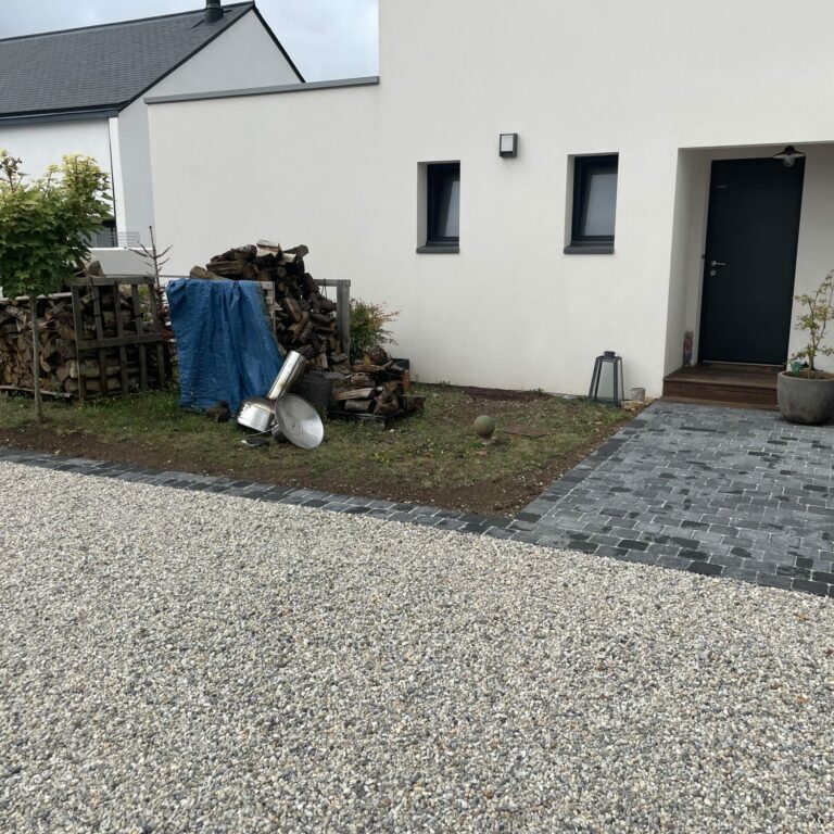 Pavage et pose de gravier sur stabilisateur
