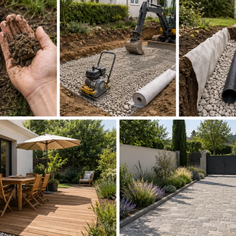 Aménagement extérieur maison durable