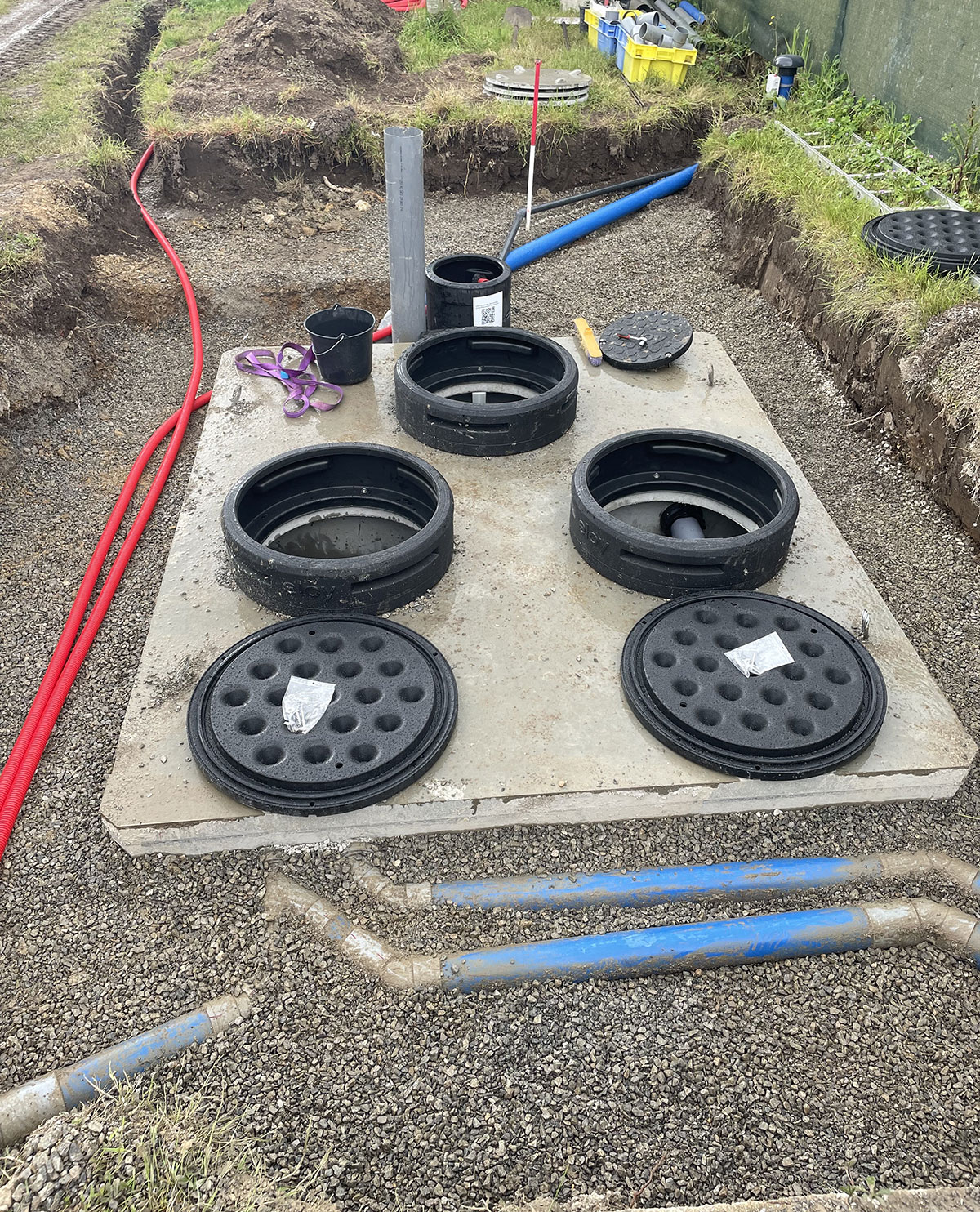 Réalisaton d'un chantier d'assainissement à Séné