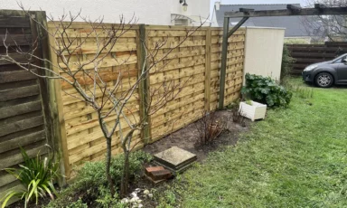 Pose de cloture bois en Morbihan