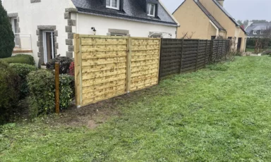 Pose de cloture bois en Morbihan