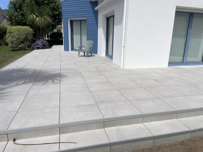 Dallage pour terrasse à Vannes - vue terrase
