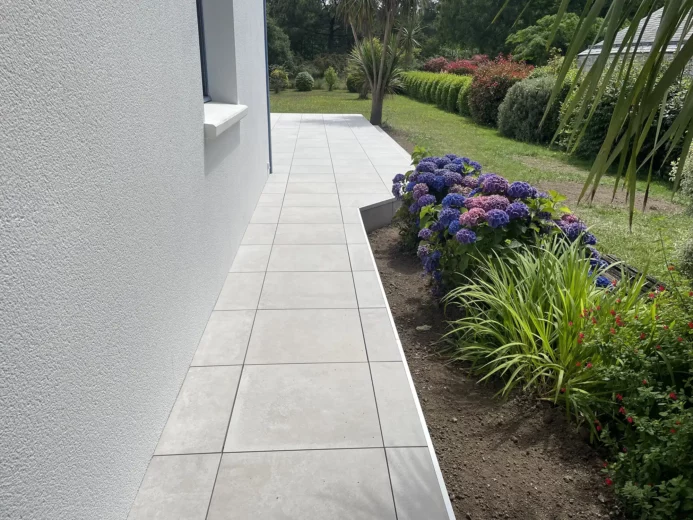 Dallage pourtour de maison en morbihan
